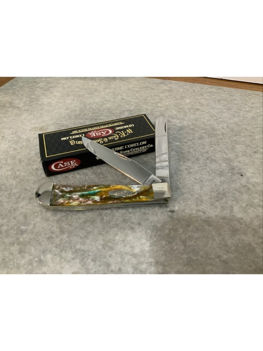 Case Xx 9254AB Abalone Corelon Trapper 2 Blade